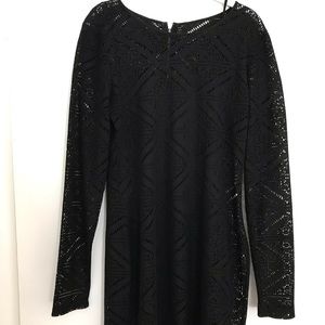 Lined- sheer black mini